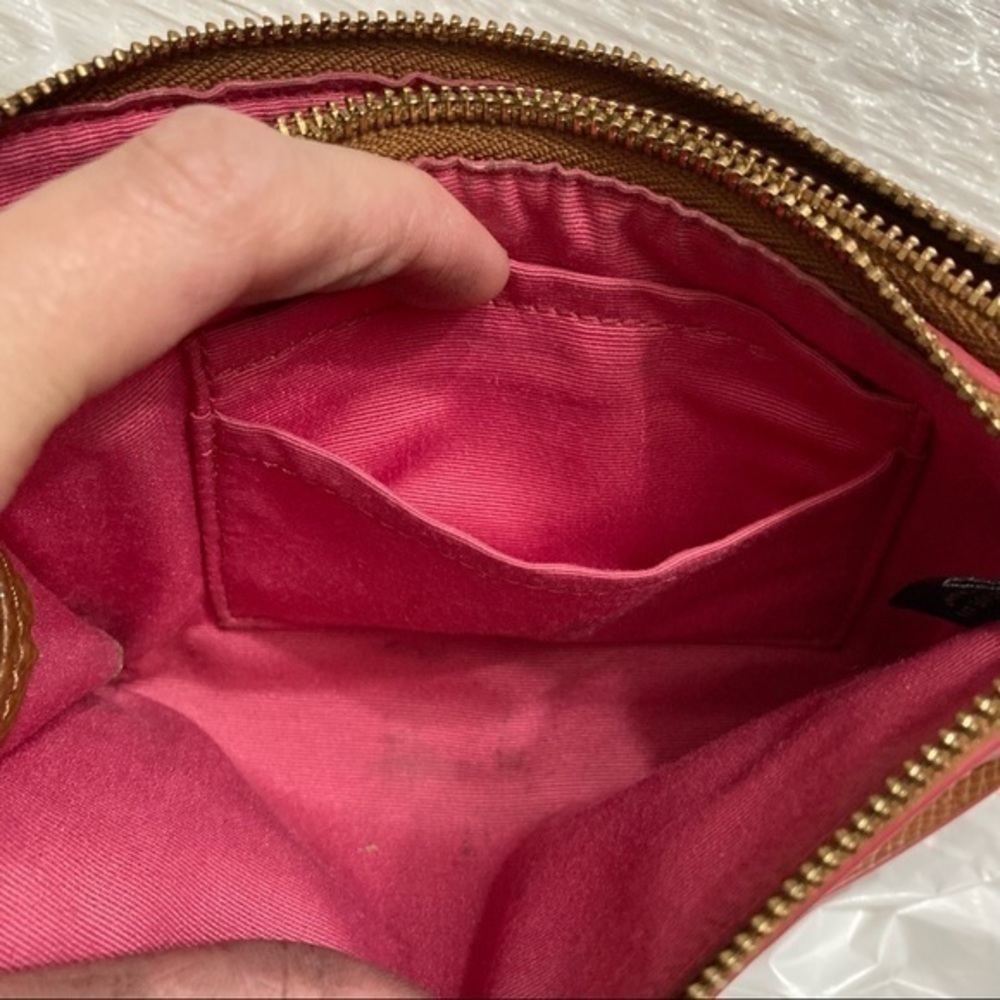 Coach brown double zipper wristlet bag - Picture 10 of 13